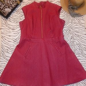 Red Ashley Stewart Skater Dress